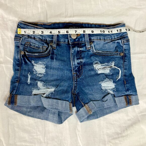 Aeropostale Seriously Stretchy Low-Rise Denim Shorts Size Large - Picture 12 of 14